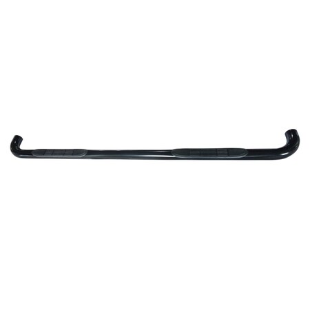Trailfx NERF BAR ROUND 3 With Step Pads 3 Inch Round Bent Powder Coated Black Steel With Welded End Ca FD014B
